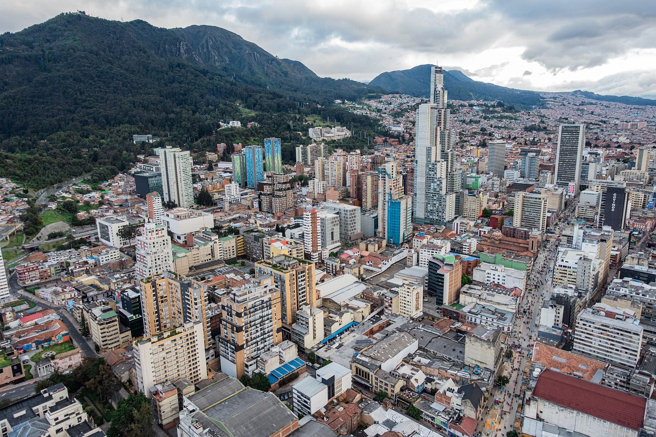 Ville de Bogota vue de haut